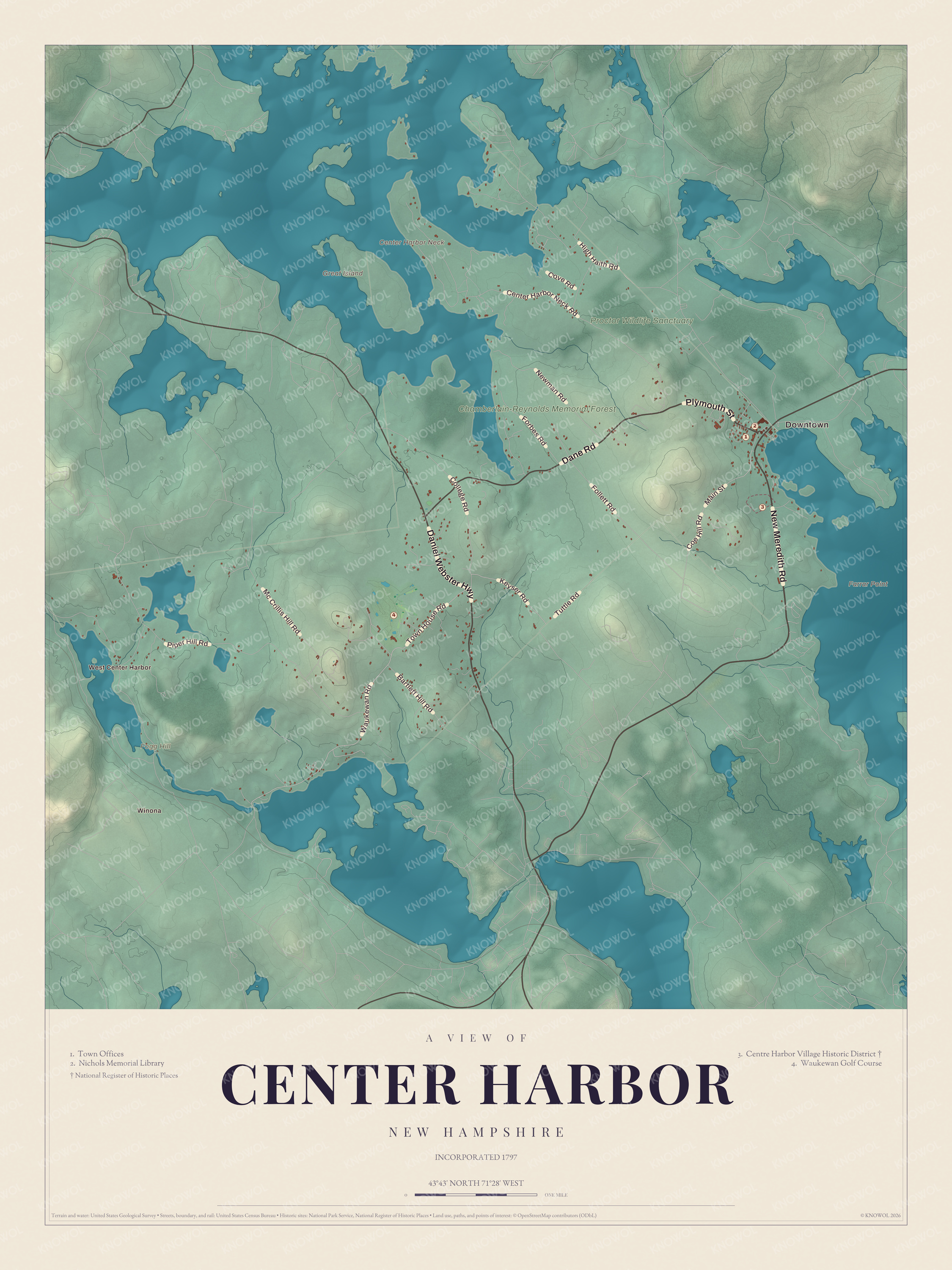 Map of Center Harbor, New Hampshire