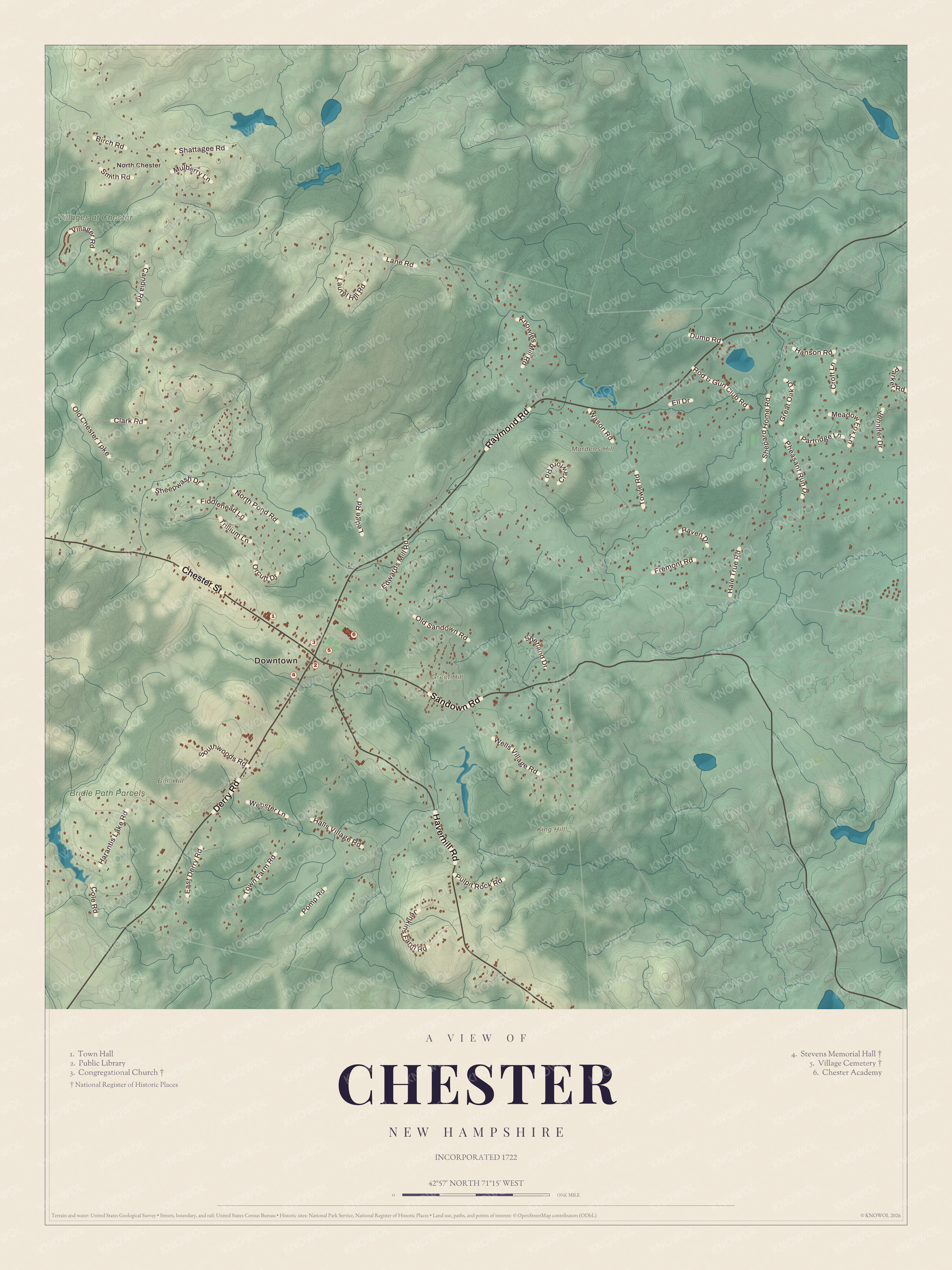 Map of Chester, New Hampshire