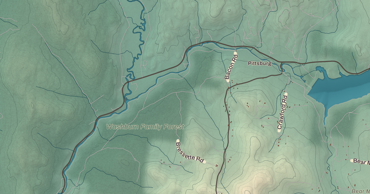 Beautifully Detailed Map of Clarksville, New Hampshire