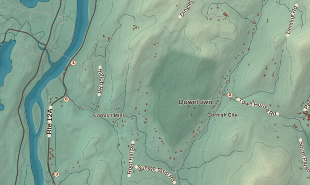 Beautifully Detailed Map of Cornish, New Hampshire
