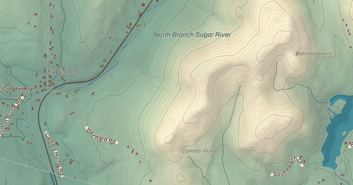 Beautifully Detailed Map of Croydon, New Hampshire