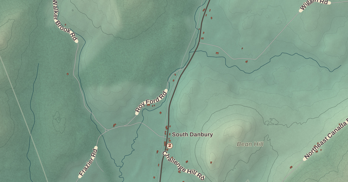 Beautifully Detailed Map of Danbury, New Hampshire