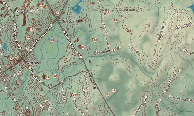Beautifully Detailed Map of Derry, New Hampshire