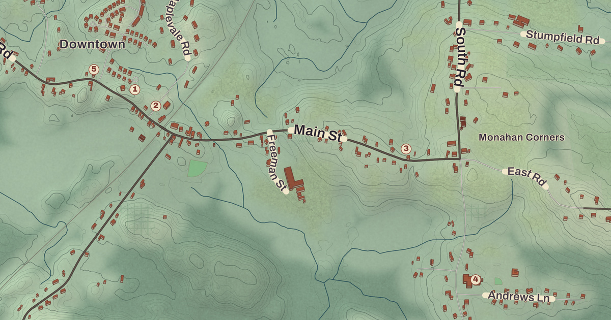 Beautifully Detailed Map of East Kingston, New Hampshire