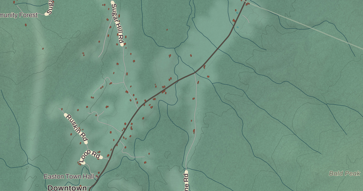 Beautifully Detailed Map of Easton, New Hampshire