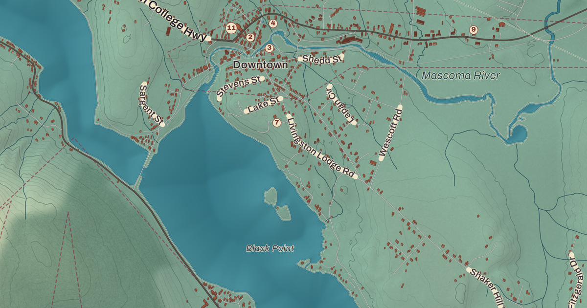 Beautifully Detailed Map of Enfield, New Hampshire