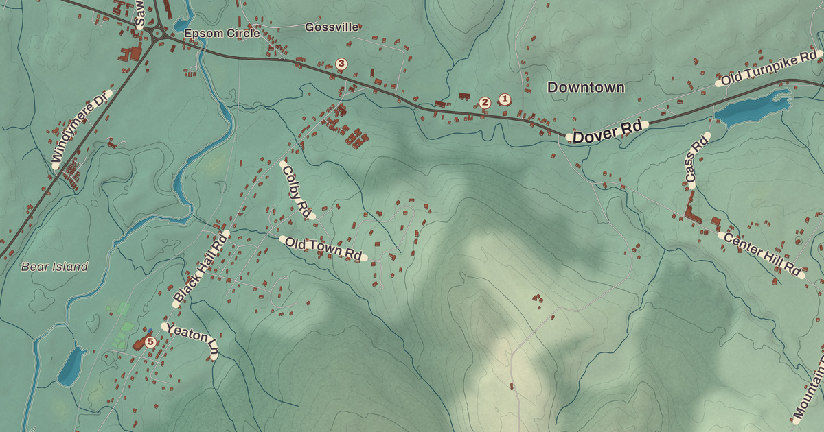 Beautifully Detailed Map of Epsom, New Hampshire