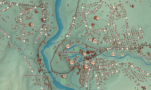 Beautifully Detailed Map of Franklin, New Hampshire
