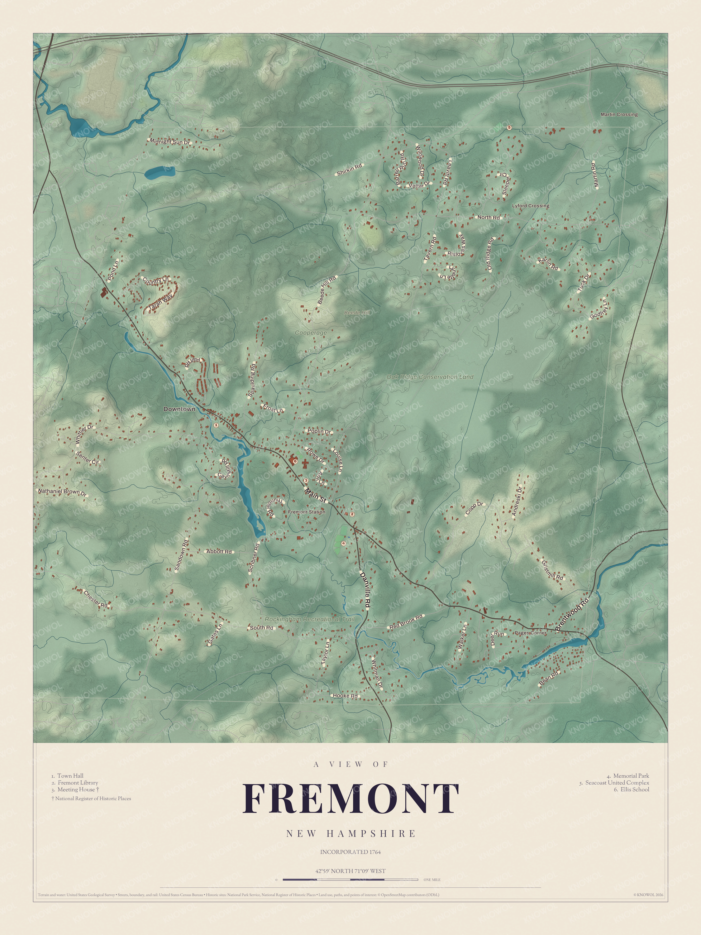 Map of Fremont, New Hampshire