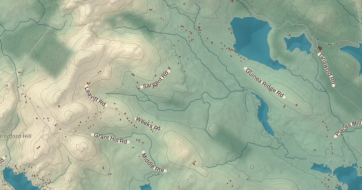 Beautifully Detailed Map of Gilmanton, New Hampshire
