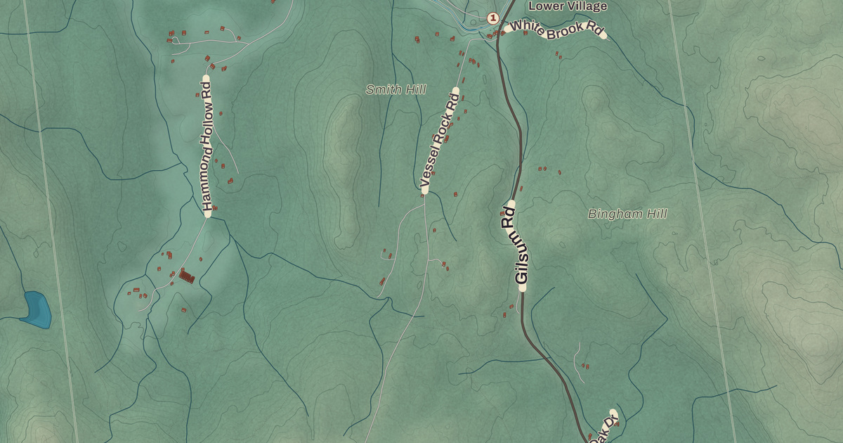 Beautifully Detailed Map of Gilsum, New Hampshire