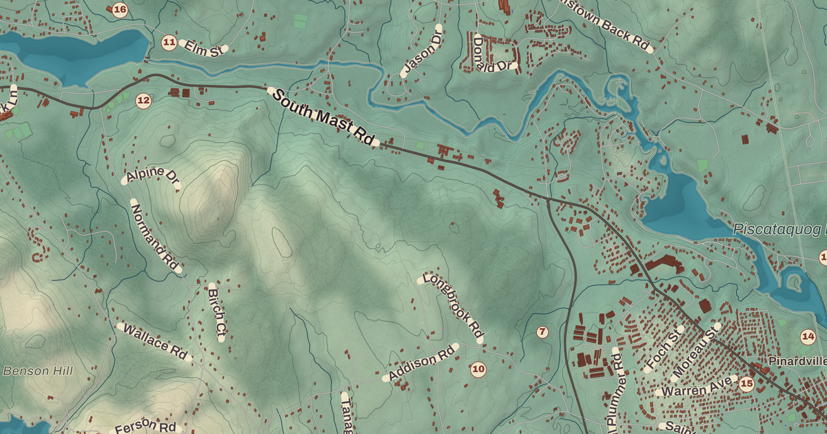 Beautifully Detailed Map of Goffstown, New Hampshire