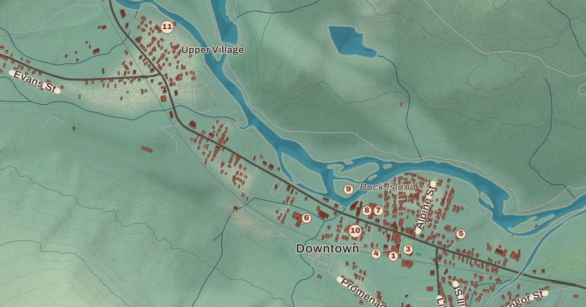 Beautifully Detailed Map of Gorham, New Hampshire