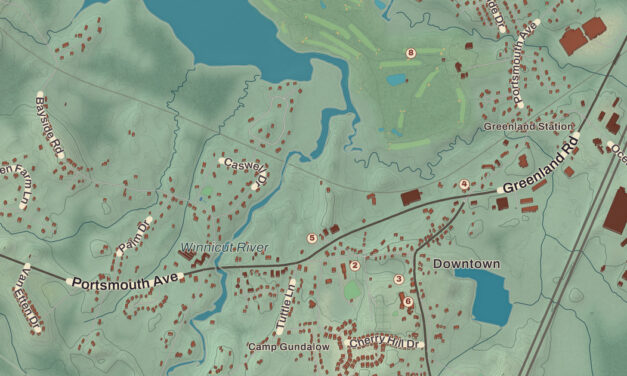 Beautifully Detailed Map of Greenland, New Hampshire