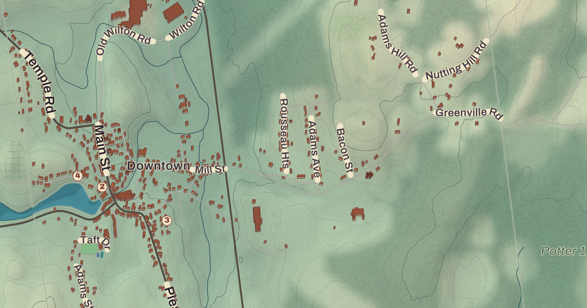 Beautifully Detailed Map of Greenville, New Hampshire