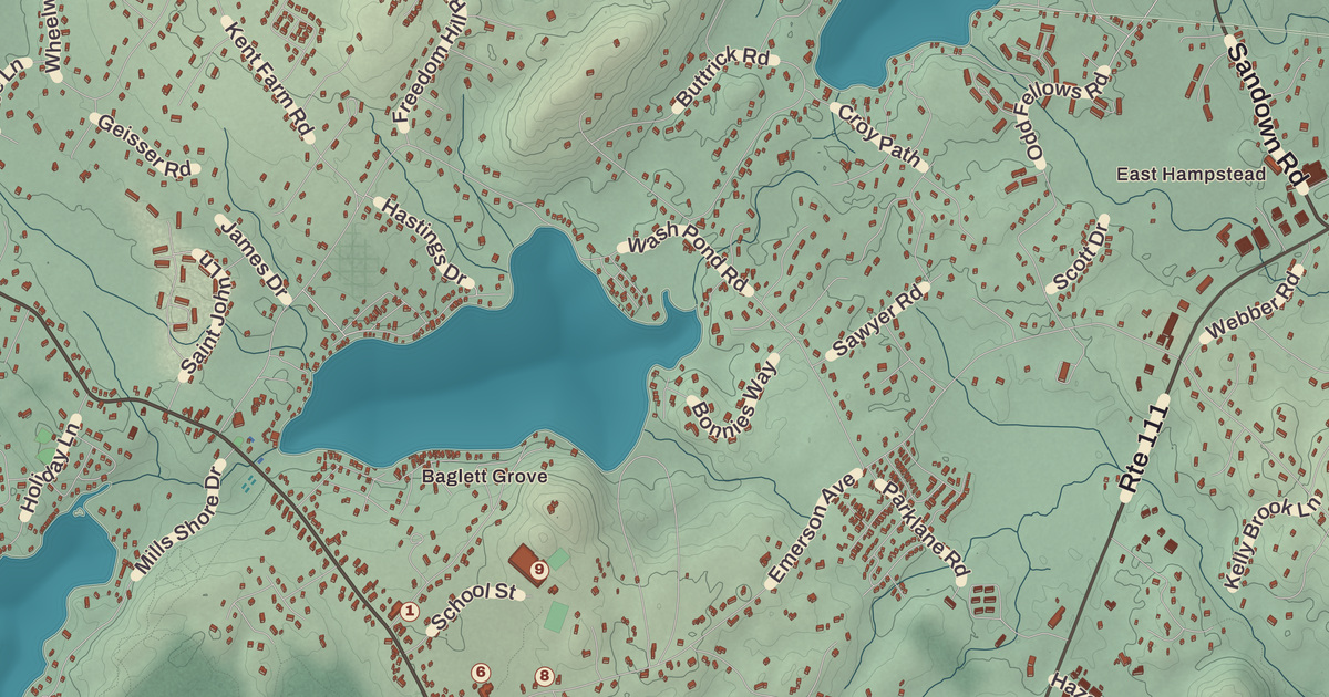 Beautifully Detailed Map of Hampstead, New Hampshire