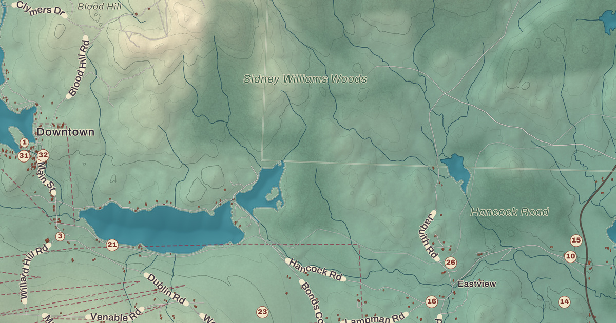 Beautifully Detailed Map of Harrisville, New Hampshire