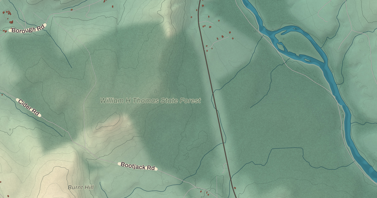 Beautifully Detailed Map of Hill, New Hampshire