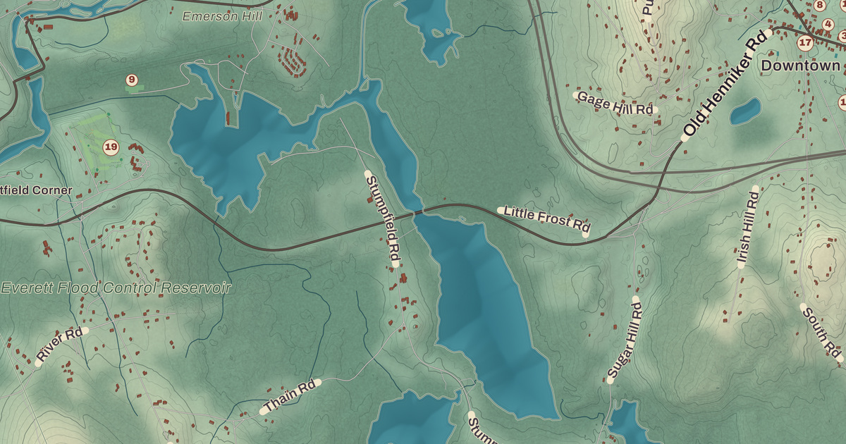 Beautifully Detailed Map of Hopkinton, New Hampshire