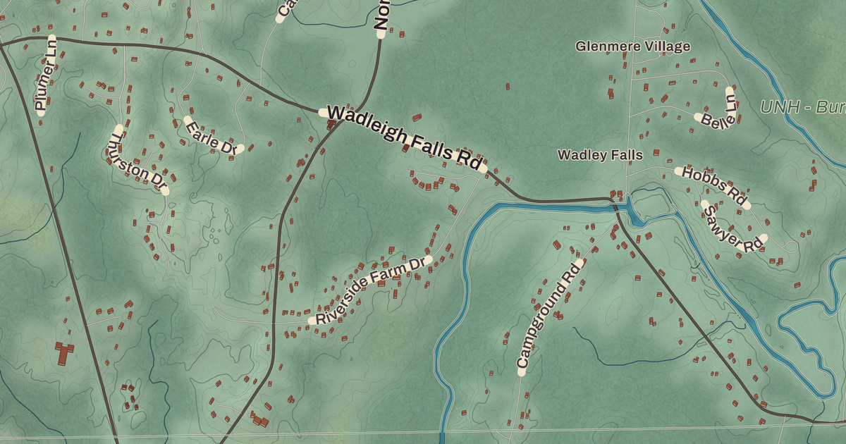 Beautifully Detailed Map of Lee, New Hampshire