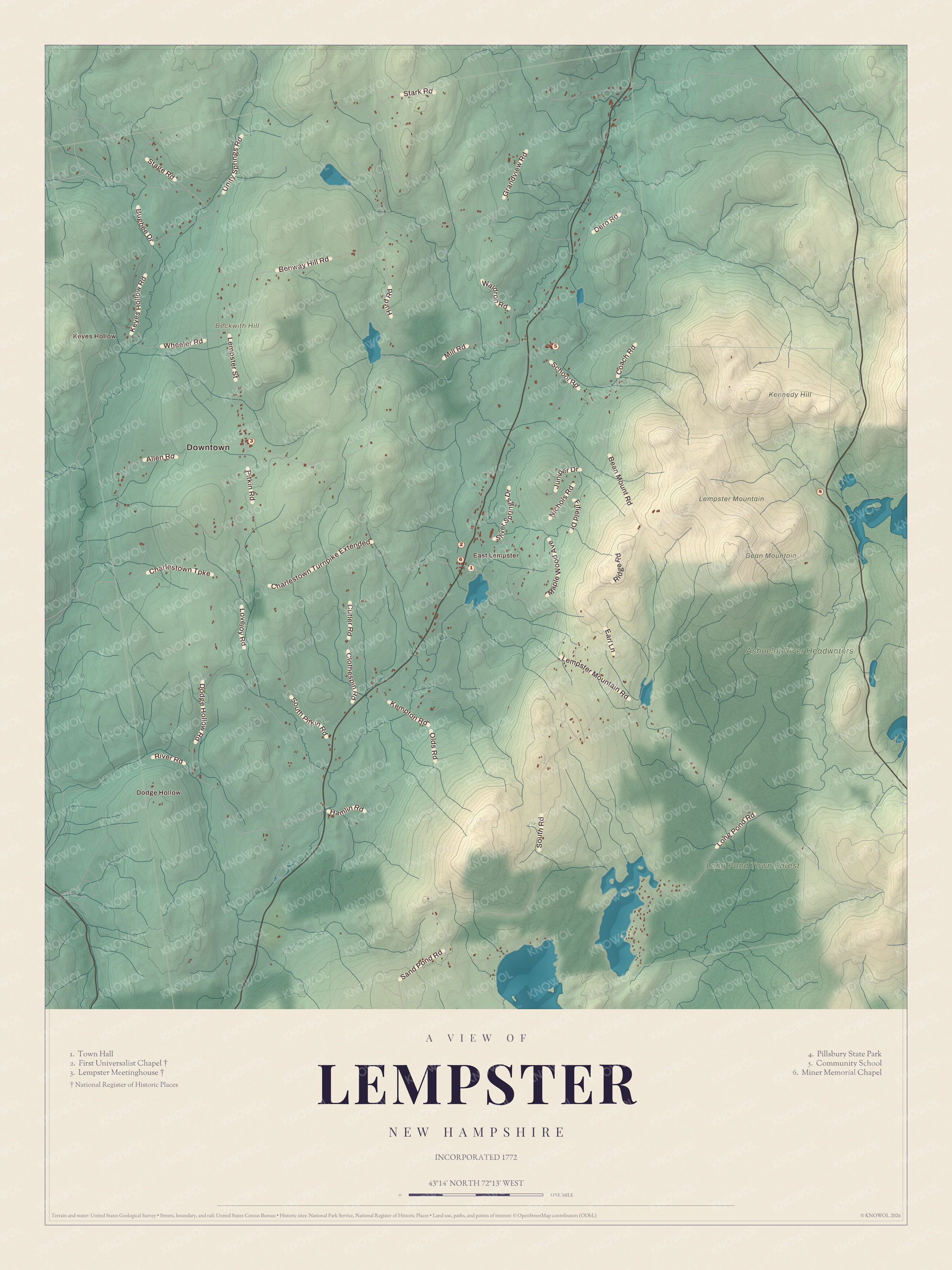 Map of Lempster, New Hampshire
