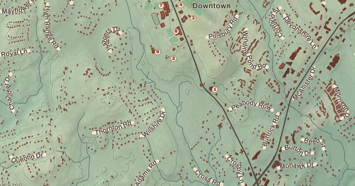 Beautifully Detailed Map of Londonderry, New Hampshire
