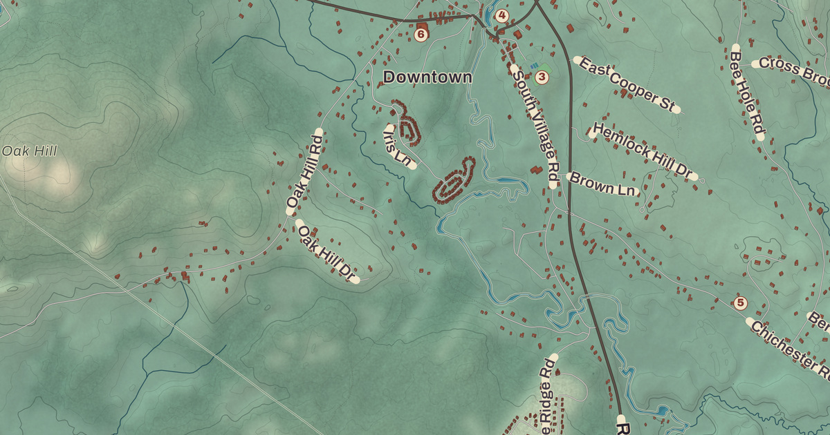 Beautifully Detailed Map of Loudon, New Hampshire