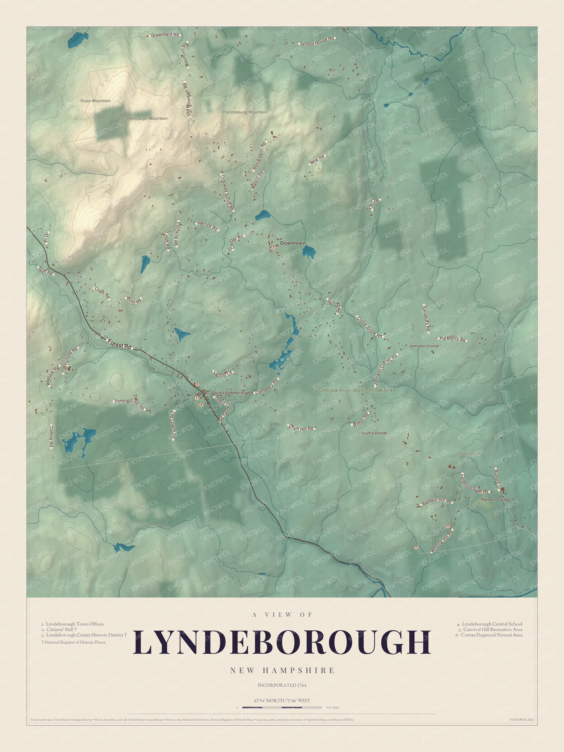 Map of Lyndeborough, New Hampshire