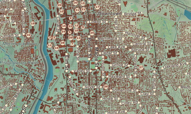 Beautifully Detailed Map of Manchester, New Hampshire