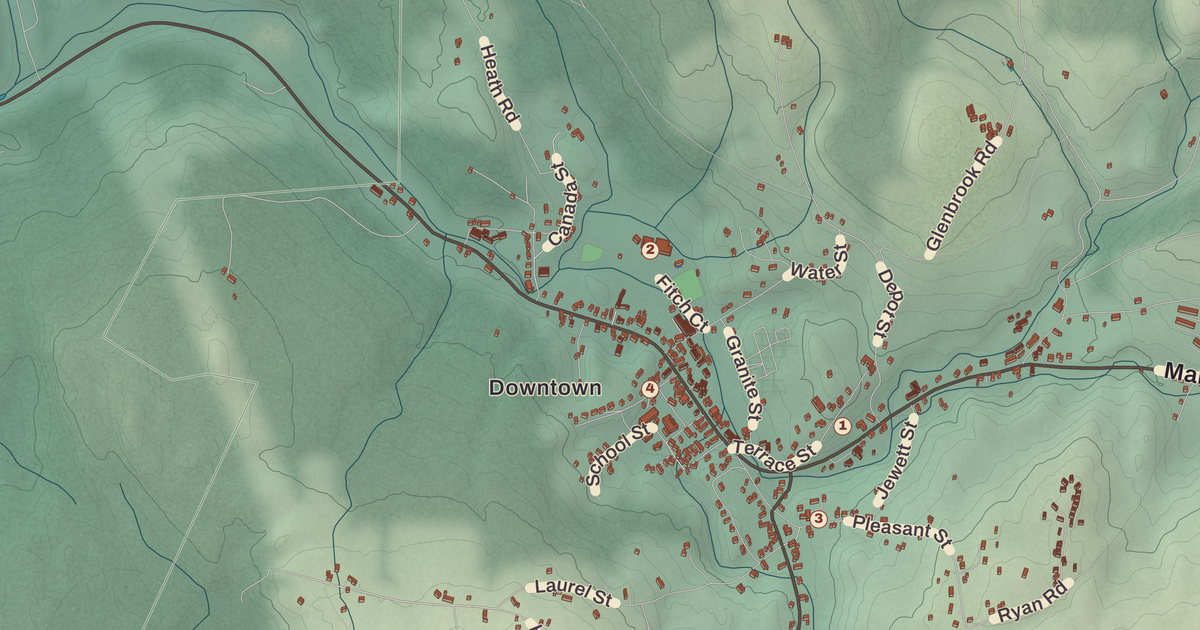 Beautifully Detailed Map of Marlborough, New Hampshire