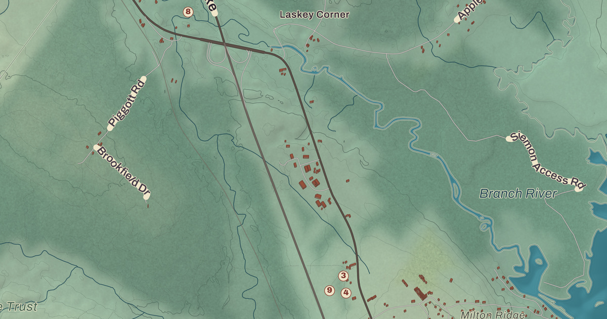 Beautifully Detailed Map of Milton, New Hampshire