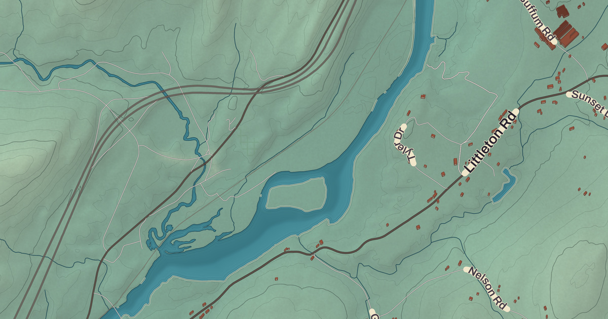 Beautifully Detailed Map of Monroe, New Hampshire