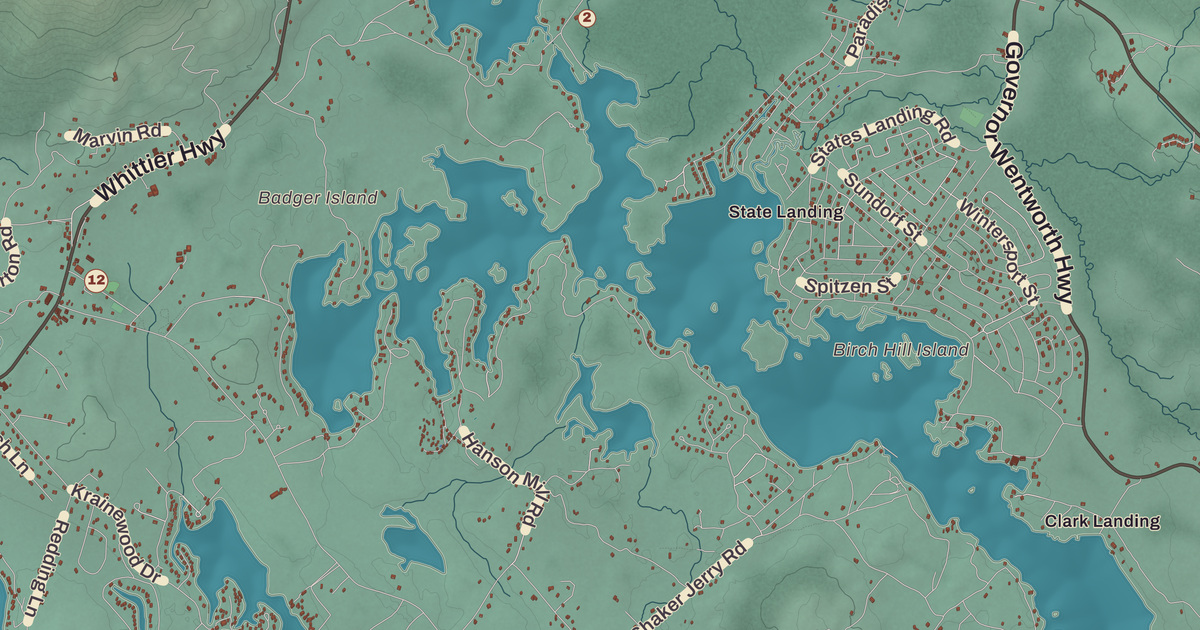 Beautifully Detailed Map of Moultonborough, New Hampshire