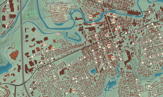 Beautifully Detailed Map of Nashua, New Hampshire