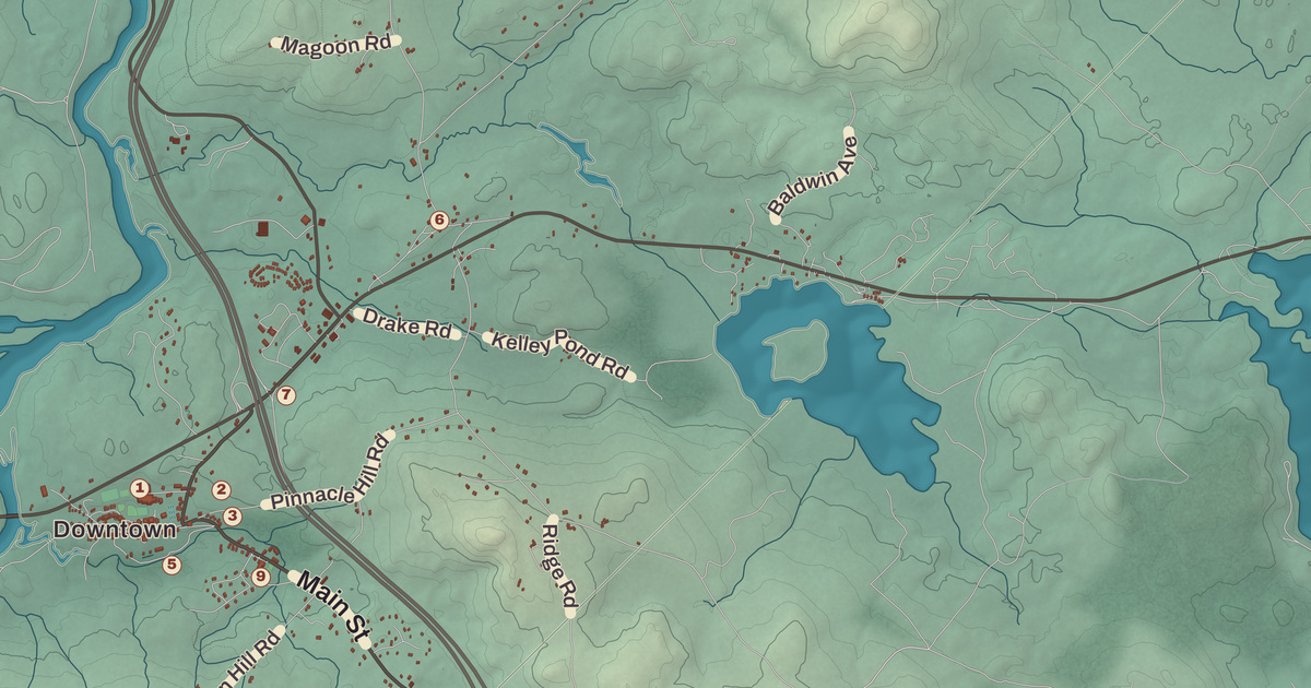 Beautifully Detailed Map of New Hampton, New Hampshire
