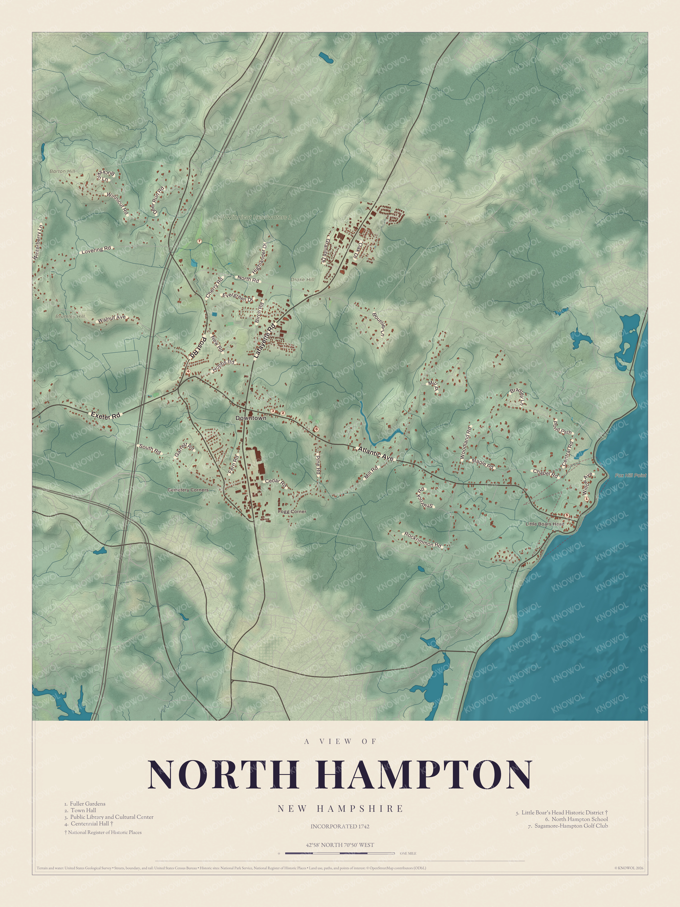 Map of North Hampton, New Hampshire