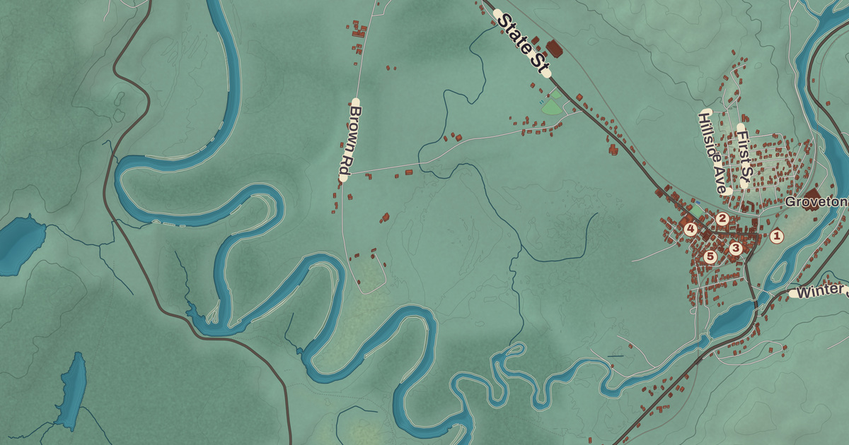 Beautifully Detailed Map of Northumberland, New Hampshire