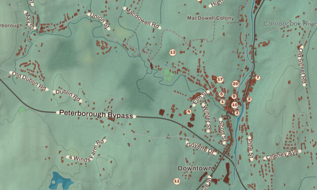 Beautifully Detailed Map of Peterborough, New Hampshire