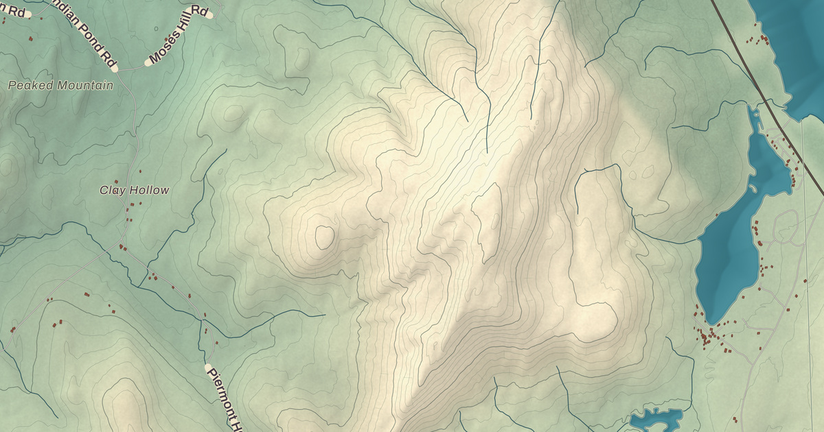 Beautifully Detailed Map of Piermont, New Hampshire