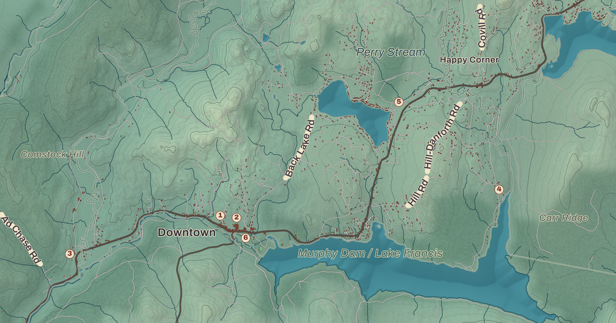 Beautifully Detailed Map of Pittsburg, New Hampshire