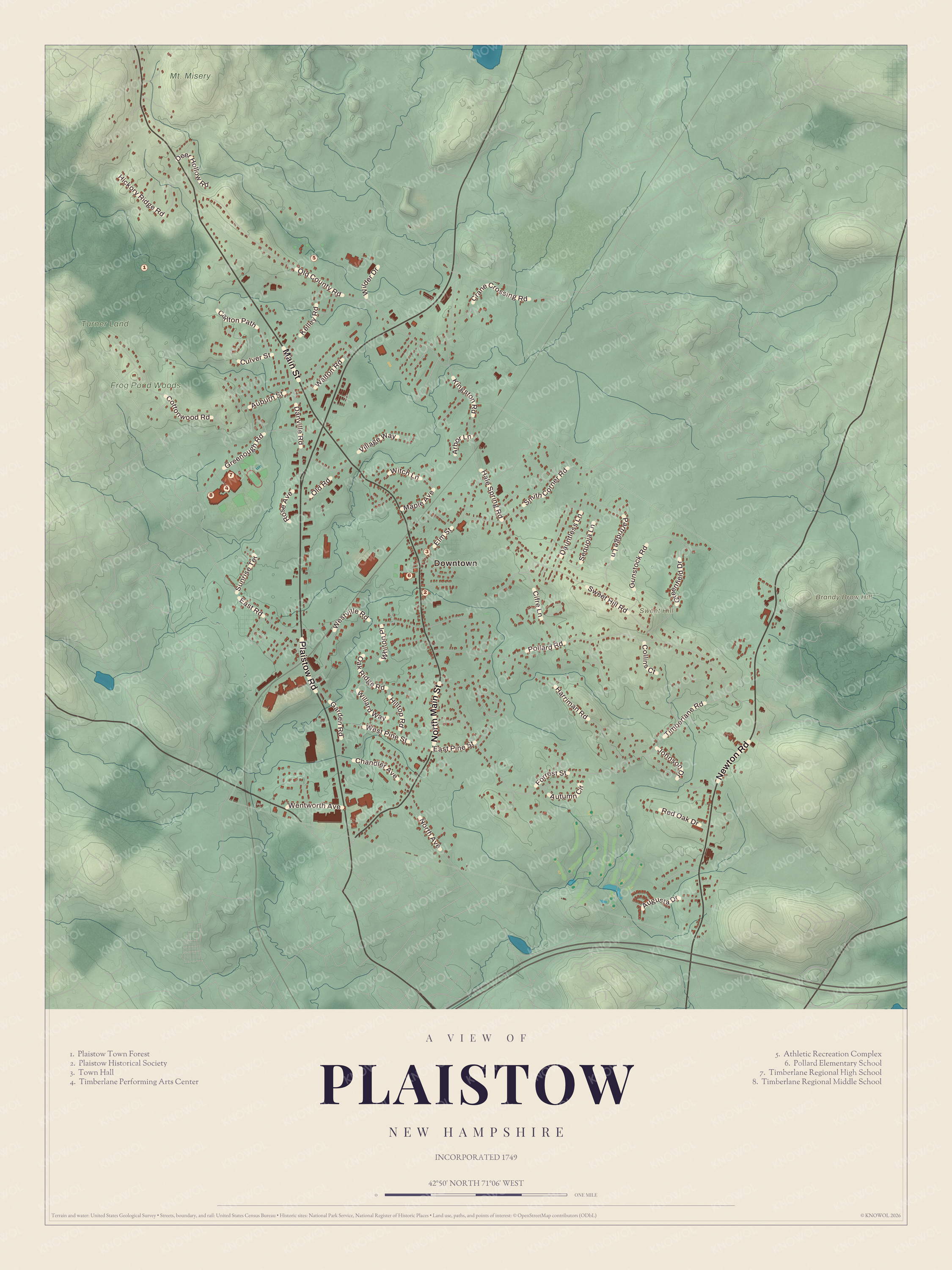 Map of Plaistow, New Hampshire