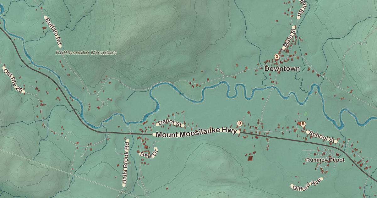 Beautifully Detailed Map of Rumney, New Hampshire