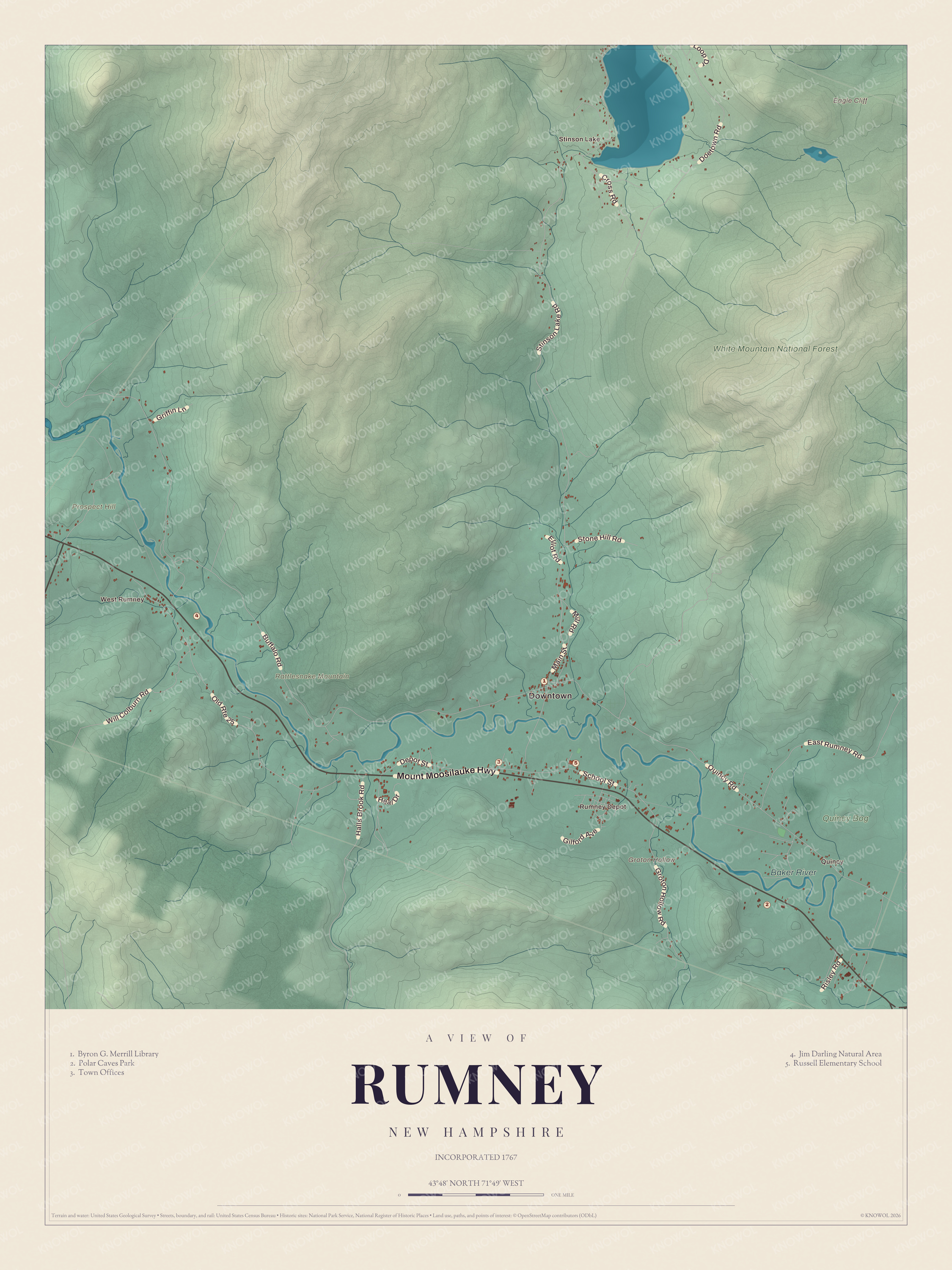 Map of Rumney, New Hampshire
