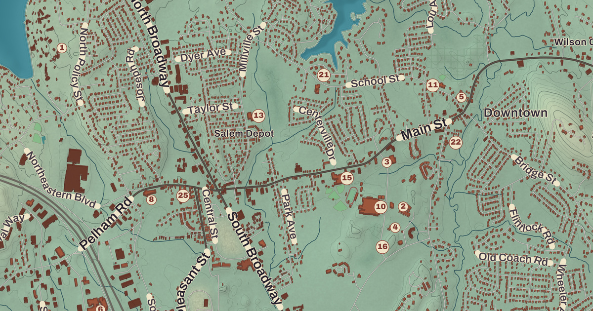 Beautifully Detailed Map of Salem, New Hampshire