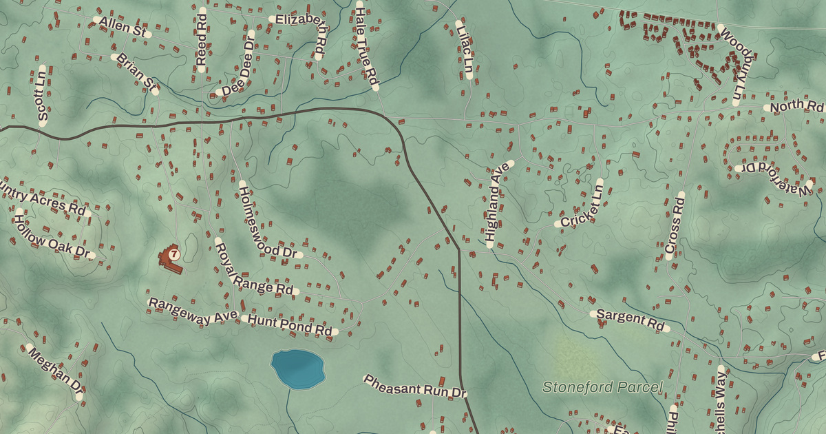 Beautifully Detailed Map of Sandown, New Hampshire