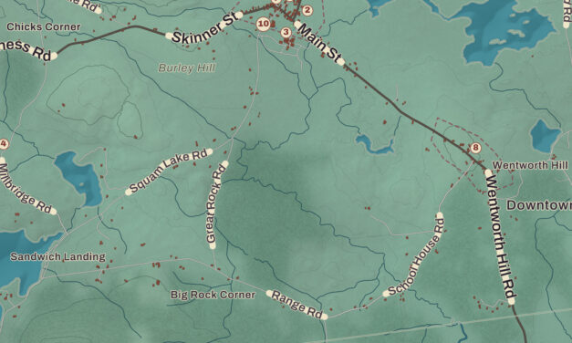 Beautifully Detailed Map of Sandwich, New Hampshire