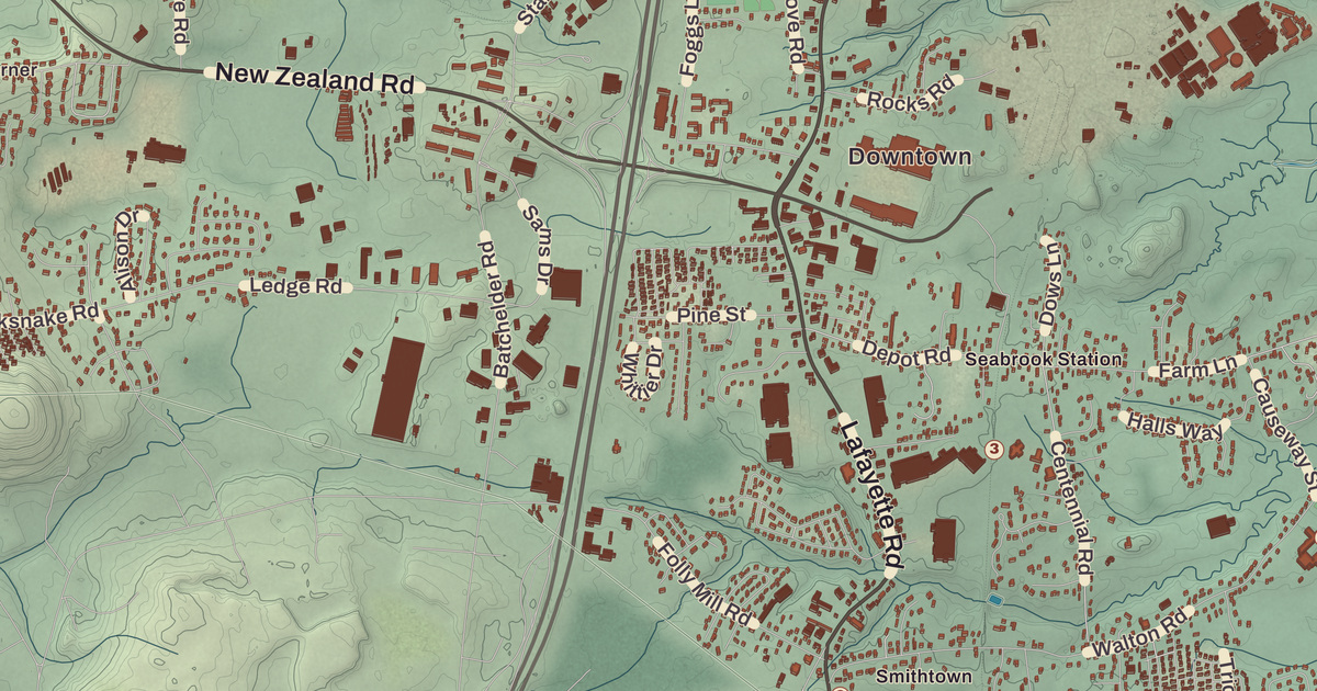 Beautifully Detailed Map of Seabrook, New Hampshire