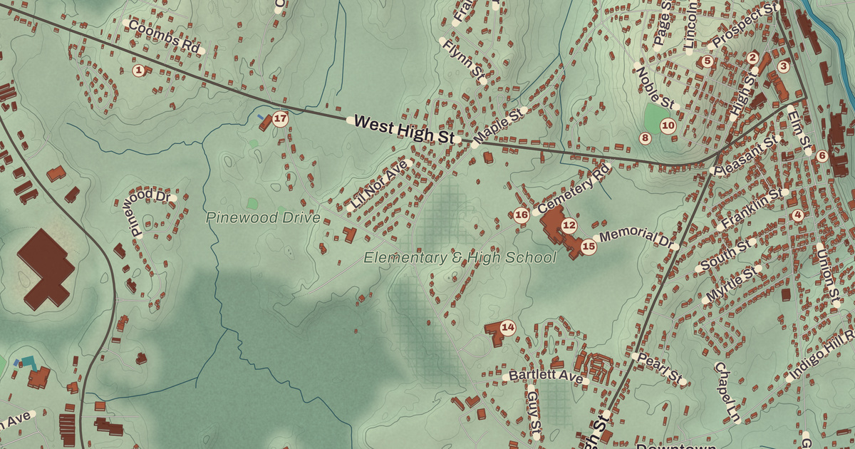 Beautifully Detailed Map of Somersworth, New Hampshire