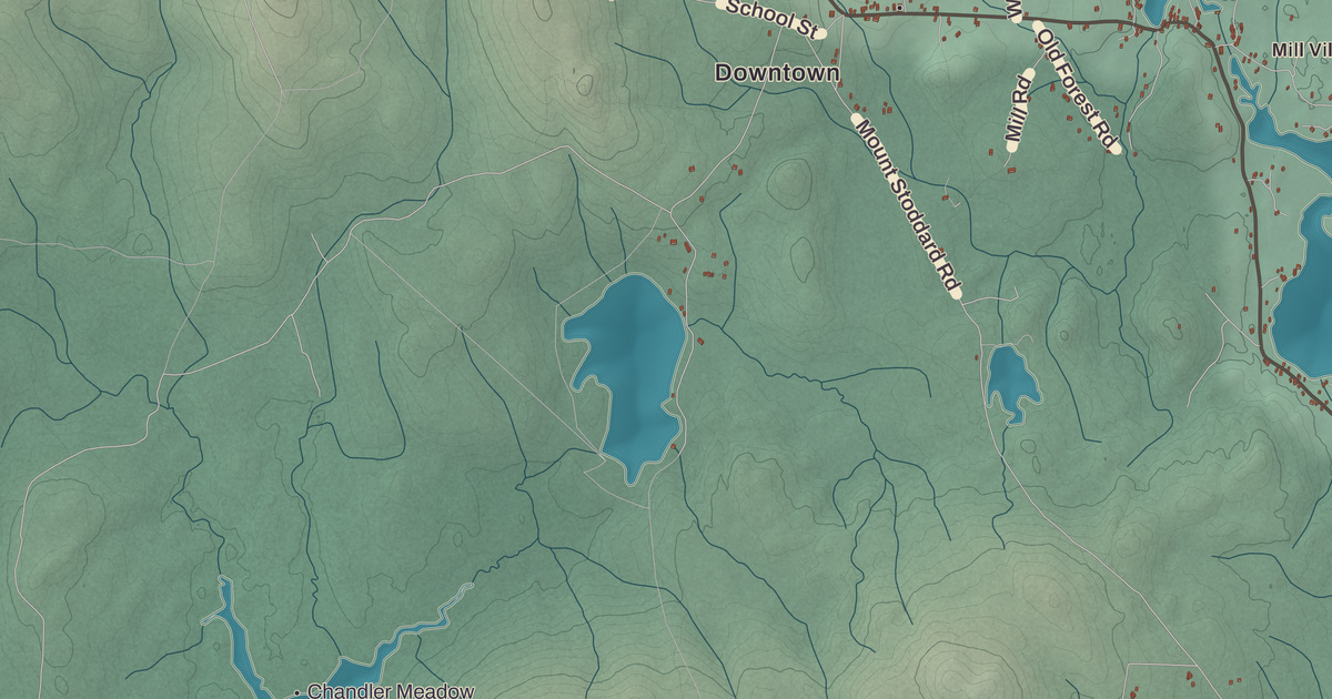 Beautifully Detailed Map of Stoddard, New Hampshire