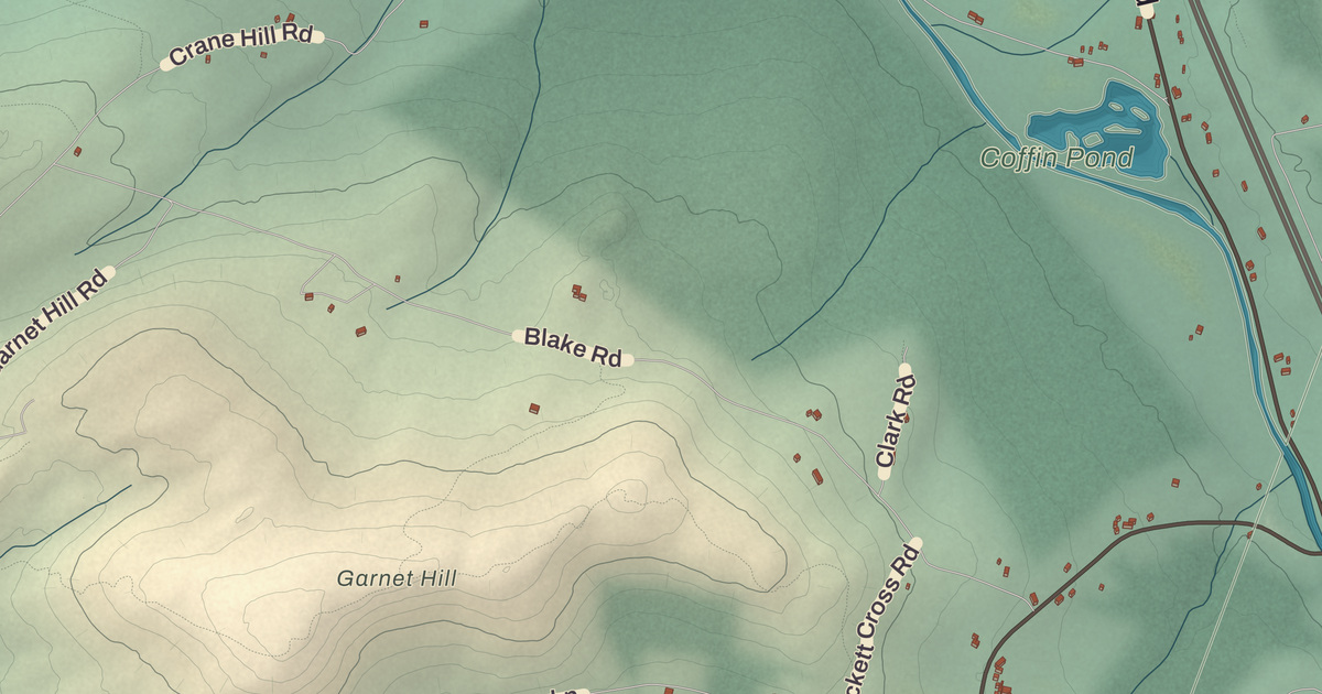 Beautifully Detailed Map of Sugar Hill, New Hampshire